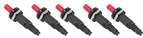 Fdit Accensione Piezoelettrica a Scintilla da 5 Pezzi, Accenditore a Pulsante per Riscaldatore a Gas con Materiale Plastico PP, Batteria Necessaria, Adatto per Barbecue Grill