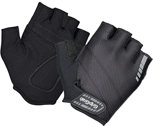 GripGrab Rouleur Sommer Fahrradhandschuhe Fingerlos - Gepolstert | Kurzfingerhandschuhe für budgetbewusste Radlerinnen und Radler mit Klettverschluss, Ausziehhilfe & Schweißwischer am Daumen