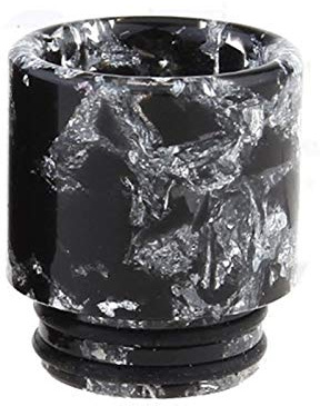 810 punta de goteo de resina para rdt rta rdta como TFV8 Big Baby / TFV12 Prince / ijust 3 / ELLO Duro / Pharaoh Mini / ammit 25 / Creed RTA Atomizer ,Sin tabaco ni nicotina ( Color : Black silver )