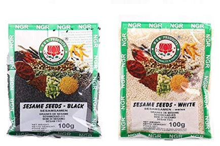 Pamai Pai® Sesam Set: 2 x 100g Schwarz + Weiss - Sesamsamen Sesam Samen Sushi Sesamkörner