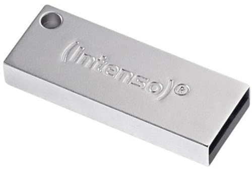 Intenso Premium Line 128 GB USB-Stick USB 3.2 Gen 1x1, silber | Robustes Aluminiumgehäuse in Silber, High Speed Performance bis 100 MB/s, superleichtes Design, USB-A Stecker