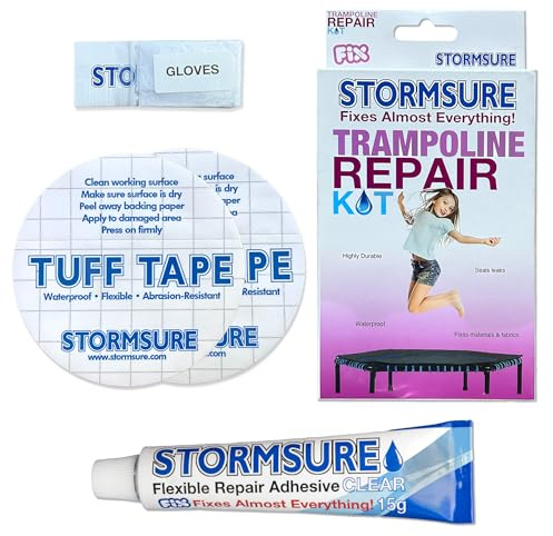 Stormsure Trampolinreparaturset - Flexible und Wasserfeste Reparaturen am Trampolinsprungtuch