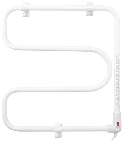 Scaldasalviette elettrico TH8000, 95W. Asciuga e riscalda gli asciugamani. Accessori per installazione verticale in bagno.