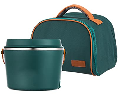 Samnuerly Lunch Box Elettrico, Lunchbox Termico Personale da 1,2 Litri, Riscaldamento Scaldavivande Portatile, Scatole Riscaldanti 3 in 1 per Auto/Camion/Casa, Guarnizioni a Prova di Perdite, 12V 24V
