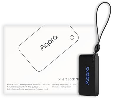 Aqara NFC-kort för smarta lås U100, U50, U200 & U300, åtkomstkort för nyckellösa ingångsdörrlås, NFC-tangentkort fungerar med Aqara Bluetooth elektroniska bultar, 1-pack
