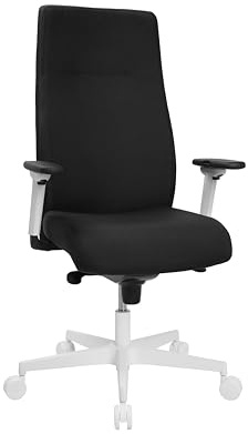 TOPSTAR Sitness Life 60 ergonomischer Schreibtischstuhl, Bürostuhl mit bewegter Sitzfläche Weiss schwarz