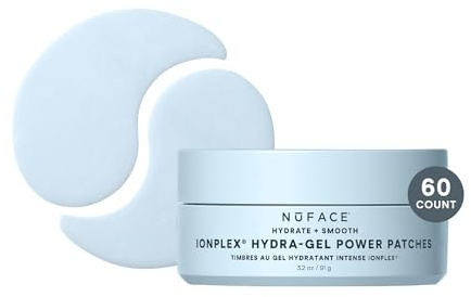 NuFACE IonPlex Hydra-Gel Power Under Eye Patches - Maschera per gli occhi gonfi e le occhiaie, cuscinetti rinfrescanti e idratanti per stimolare e schiarire (60 pezzi)
