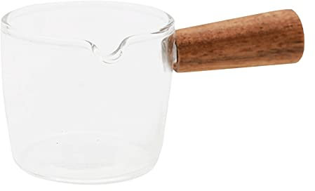 Small Milk jug,Creamer Jug,Churn Jug,1.6Oz/3.3Oz Glass Gravy Boat,Clear for Dining Warming Sauces,Salad Dressing Salad Dressings Milk Broth Sauces Milk(Size:Medium) (Size : M)