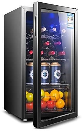 Compresor 95L Enfriador de vino Refrigerador Independiente Funcionamiento silencioso Refrigeradores para vino Bodega Pantalla táctil digital Acabado Descongelación automática Puerta de vidrio templado