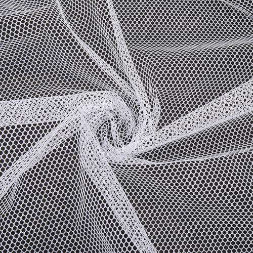 GORGECRAFT 1.9 x 1.6m Rete in Tessuto di Poliestere Bianco Leggermente Elastica e Leggera per Progetti di Cucito, Borse per La Spesa, Zaini, Cinghie, Reti per Vestiti, Accessori