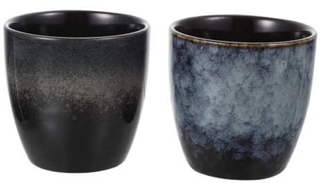 Tasse en céramique vintage de style japonais, 2 pièces de tasse à thé en céramique japonaise, verre à expresso, tasse à saké, tasse à eau en céramique, tasses à café décoratives sans poignée