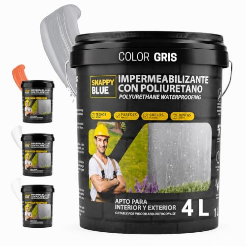 4L Revestimiento Sellador Impermeabilizante Híbrida con Poliuretano Gris