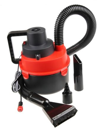 Gatuida 12v Aspirateur Portable avec Humide Et Sec Puissant Et Duster pour Voiture avec Lampe Intégrée pour Nettoyer Cendriers Et Débris Rouge