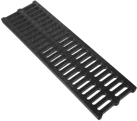 MAGICLULU Heavy Duty Plastic Sewer Drain Grate Square Drainage Cover for Outdoor Garage Garden Channel Prevents Small Object Entry Sturdy 150x500x20mm