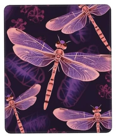 Purple Dragonfly Mouse Pad â€“ Gaming Computer Keyboard Mat, Desk Gaming Mouse Pads, Laptop Pad Desk, Premium Keyboard Pad.Easy To Slide, Portable.