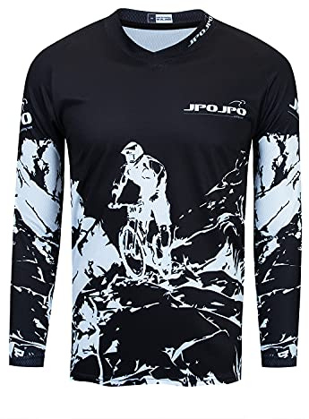 Kids Cycling Jersey Children Mountain Bike Motocross Long Sleeve Boy Shirt Downhill Top Clothing