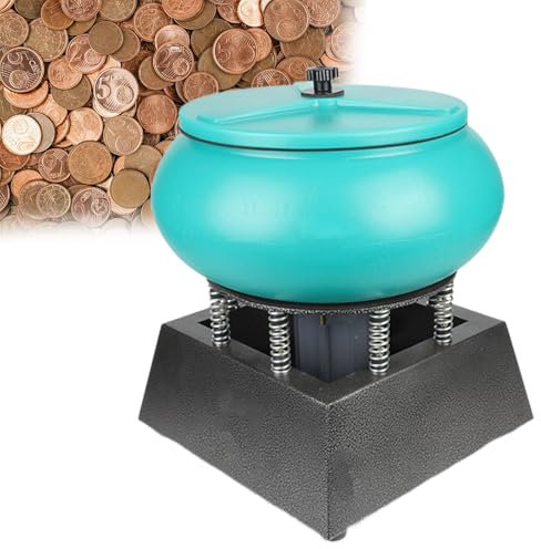 GESAIDES Lucidatrice a Tamburo Vibrante, lucidatrice Elettrica, lucidatrice a Tamburo Vibrante, per lucidare Parti Metalliche e Gioielli,12L