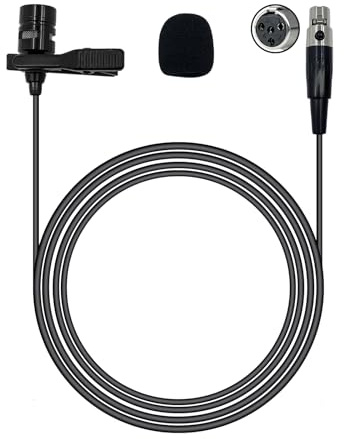 NewTH Microfono Lavalier da bavero unidirezionale a condensatore microfono (mini XLR TA4F a 4 pin)