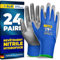S&R Guantes de trabajo con revestimiento de nitrilo, sin costuras, antideslizantes, para montaje, construcción y mantenimiento, flexibles, resistentes al aceite y al agua, resistentes a la abrasión