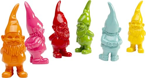Kare Lot de 6 Figurines décoratives Design - Multicolore - Accessoire de Maison - Motif Nain - 11 x 4 x 4 cm (H x l x P)