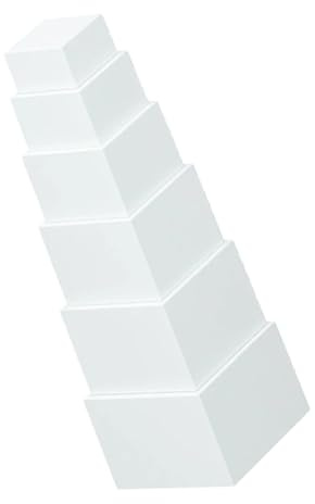 ABOOFAN 6pièces Lot De Supports De Buffet Blancs Rehausseurs De Nourriture Pour Table De Fête Organisateurs Compacts Pour Desserts Et Gâteaux