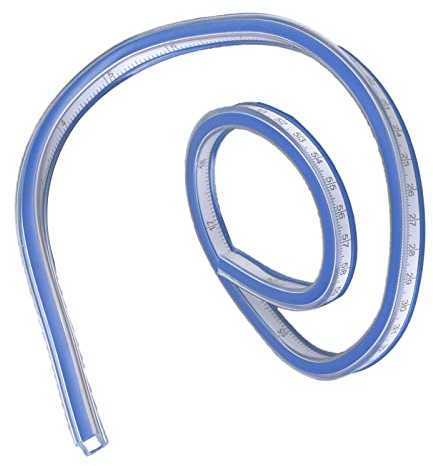 Generic Kunststoff-Kurvenlineal, Starkes und Biegsames Zeichenmaßwerkzeug für die Kleiderherstellung und Bastelbedarf (60 cm)