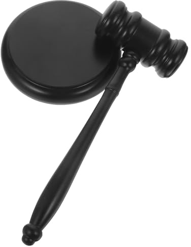 SUPVOX Martillo Corte de Madera Maciza de Haya 42x90mm Base, Mazo para Juez y Subasta Compacto, Accesorios Profesionales para Abogados y Uso en Tribunales