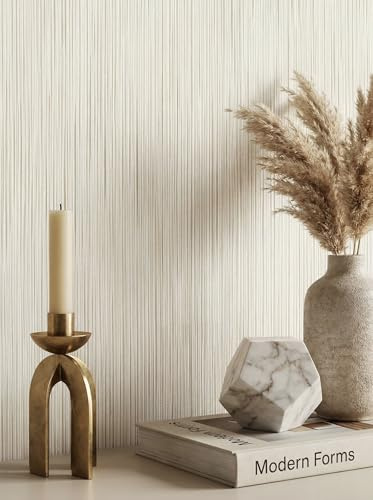 Newroom Papier Peint Beige Intissé avec surface unie texturée pour Salon et Chambre - Vinyle Texturé 10,05x0,53m Made in Germany