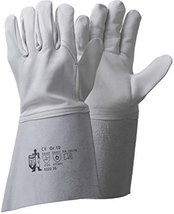 Schweißerhandschuhe aus Nappaleder, mit Stulpe, Größe 10