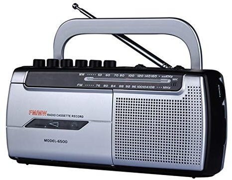 POOPFIY Cassette, Radio Cassette Reproductor y Grabador con Radio Am/FM sintonía analógica, Auriculares de 3,5 mm Zócalo