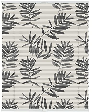 Lichtblick Plissee Klemmfix mit Motiv, ohne Bohren, Verspannt, Blickdicht, Lichtdruchlässig, Made in Germany, Julia Schumacher, Black Watercolor Branches - Schwarz 60 x 130 cm (B x L)