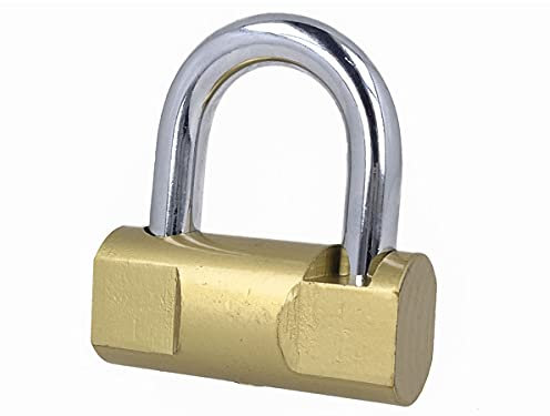 Lucchetto Ottone, Con 3 Chiavi Inclusi, Lucchetto Antiscasso, Robusto e Antifurto Per Serratura Garage Capannoni Cancelli Armadi Furgoni (80mm 530g)