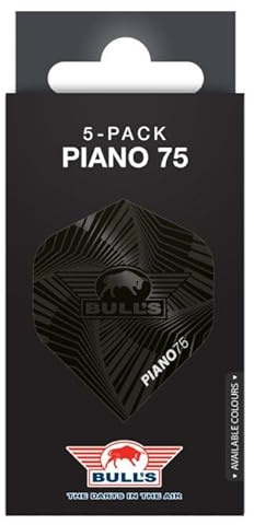 Bull's Piano 75 Flights No.2 | Farbenfrohe Dartflights | 75 Mikron Stärke | No.2 Form für Präzision| Langlebig & Flexibel