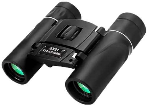 Leistungsstarkes Fernglas für Erwachsene - Kompaktes Fernglas 8x21 mit FMC Objektiv BAK4 Prisma, kleines faltbares Taschenfernglas für Erwachsene Kinder auf Reisen Wandern Vogelbeobachtung Konzert