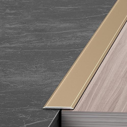 Raouoae Übergangsprofil 90cm*3, Eloxierte Aluminium Abdeckleisten - Boden Übergangsschiene, Abdeckstreifen Für Fliesen, Teppich Und Holzböden(Gold,W:12mm)