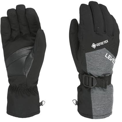 Level Freelander Gore-Tex - Ski und Snowboard Handschuhe Herren, mit Verstellbarem Riemen und Stulpe, Atmungsaktiv Thermohandschuhe Winter Herren - Schneeschuhbekleidung für Männer - 1 Paar