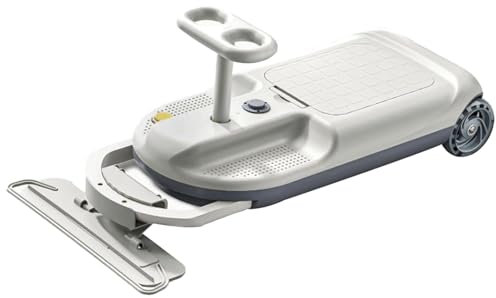 Kart de nettoyage pour enfants, chariot de nettoyage de sol à balai à monter soi-même, kart portable, kart de nettoyage rétractable à 5 vitesses variables avec tige de direction à roulement