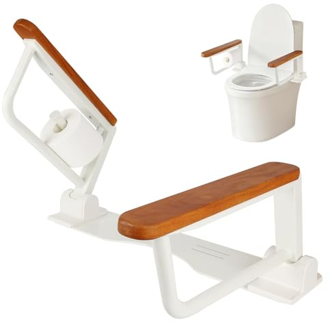 Aufstehhilfe Toilette Klappbar, Robust WC Aufstehhilfe, Toilettenstützgestell Senioren, Toilettengestell Freistehend Geeignet für ältere Menschen