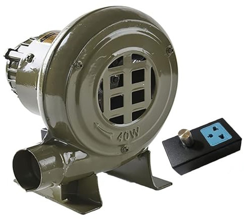 JOUFNING 220V Soffiatore Elettrico per Forgia da Fabbro A velocità Variabile, Soffiatore per Barbecue Elettrico con Governatore, per Campeggio/Picnic/attività All'aperto out Ventilatore(370W)