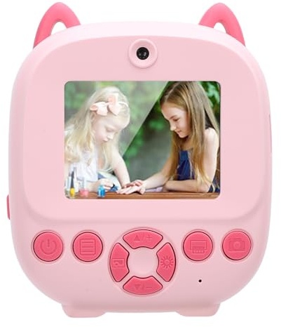 Impresión Instantánea de Cámara Infantil, Pantalla Instantánea de Fotos de 48mp de Pantalla de 2.4 Pulgadas, Cámara Instantánea de Niños Digitales 1080p HD, para Niñas de 3 a 12