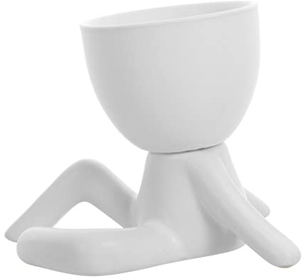 TOYANDONA Maceta de Cerámica para Suculentas, Maceta Decorativa para Terraza Diseño Bonito