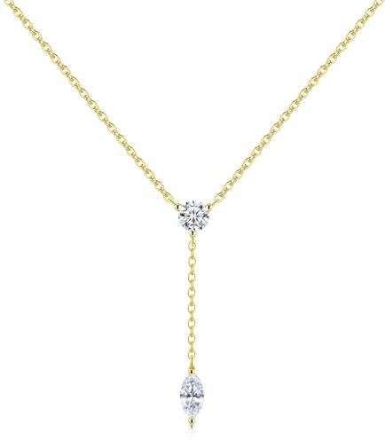 ALEXCRAFT Collier Femme Or Pendentif Colliers Goutte Zircone Élégant