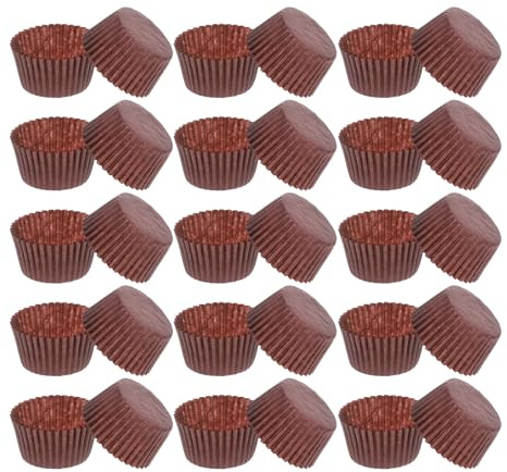 TOPPERFUN 500 piezas Mini Cupcake Paper Liners Moldes de Papel para Hornear sin Olor y Prueba de Grasa Pequeñas Tazas para Magdalenas y Trufas para Bodas Cumpleaños y Fiestas Infantiles