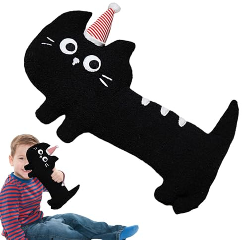Coussin de corps en forme de chat mignon - Peluche extra longue - Coussin doux et câlin pour chat - Coussin de décoration de chambre confortable - Cadeau confortable - Canapé de salon - Couverture