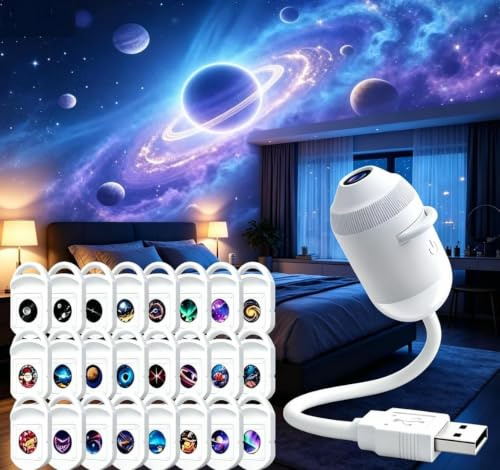 Smart Night Light Projector | 360 Mini Ocean Galaxy Dream Projector | Starry Sky Projection Night Light | Plug-and-Play Star Lamp for Celling