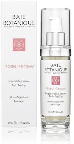 Anti-Aging Gesichtsserum 50ml - Hyaluronsäure, Rosenwasser, Rose Absolue, Hagebuttenkernöl, Glykolsäure - Preisgekrönt - 98% Natürlich, 80% Biologisch