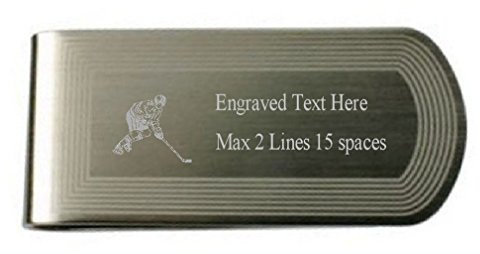 Select Gifts Eishockey Sport Geld Clip graviert Eigenen Text im Beutel