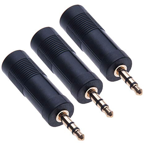 Keple 3,5mm Prise Mâle vers 6,35mm Stéréo Femelle de Adaptateur Casque, Prise AUX Mini Jack Convertisseur Connecteur Audio Cable Fiche pour Laptop, Samsung Galaxy, Huawei, OnePlus, TV (Paquet de 3)