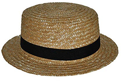 COOLMP Lot de 3 - Chapeau canotier en Paille Luxe Enfant Taille 50