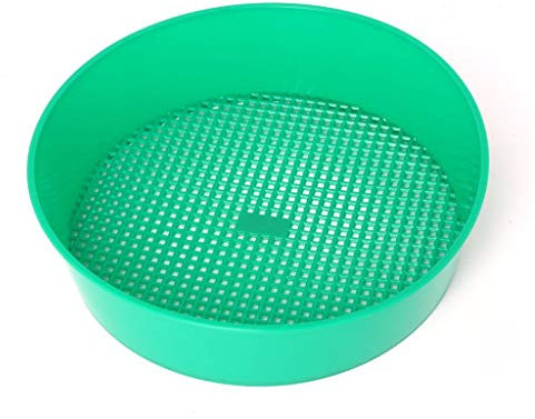 TINGB - Setaccio da giardino in plastica verde per terreno composto da pietra a rete per giardinaggio